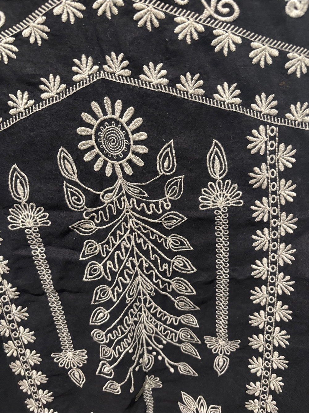 JOHNNY WAS embroidered linen tunic dress - Picture 6 of 8